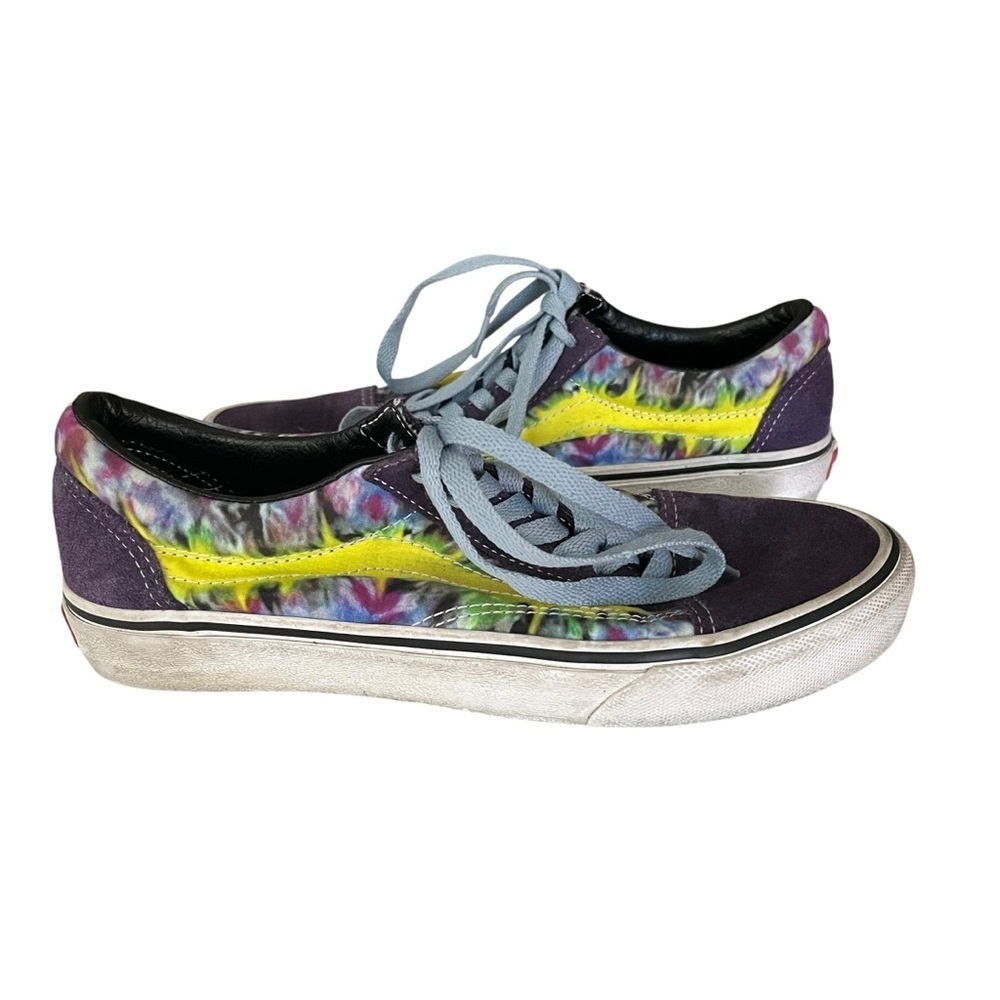 Vans Old Skool ComfyCush Sneakers Women's Size 7.5 Men's Size 6 Purple Tie Dye - Picture 5 of 9